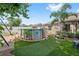 Backyard featuring an above-ground pool and lush landscaping, a perfect oasis for outdoor enjoyment at 12137 Buttonbush Loop, Leesburg, FL 34788