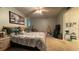 Comfortable bedroom with cozy carpeting, ceiling fan and ample space for relaxation and personalization at 2244 Silver Lakes N Dr, Lakeland, FL 33810