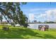 Scenic view of downtown skyline across the lake with a fishing dock at 320 Lakeview St # 214, Orlando, FL 32804