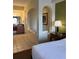Luxurious bathroom featuring a bathtub and separate vanity area, offering a relaxing retreat at 8101 Resort Village Dr # 3909, Orlando, FL 32821