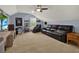 This is a very large bonus room with nice carpeting, and space to spread out at 14315 Letham Grange Ct, Orlando, FL 32828