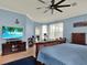 Comfortable main bedroom with a ceiling fan, neutral walls, and bright windows with natural light at 14315 Letham Grange Ct, Orlando, FL 32828