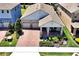 Aerial view showcases this single Gathering home with brick driveway and meticulous landscaping at 16527 Sea Glass St, Winter Garden, FL 34787