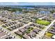 Sweeping aerial view showcasing this neighborhood surrounded by picturesque lakes at 16527 Sea Glass St, Winter Garden, FL 34787
