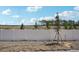 Yard features a privacy fence and a newly planted tree at 1801 Archer Dr, Minneola, FL 34715