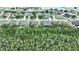 Aerial view of homes backing onto lush greenery and a serene pond at 2739 Village Pine Ter, Orlando, FL 32833