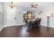 Dining room with a dining table set with chairs and a ceiling fan at 2739 Village Pine Ter, Orlando, FL 32833