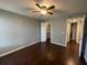 Bedroom features include a ceiling fan, closet and access to the bathroom at 5160 Conroy Rd # 1423, Orlando, FL 32811