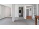 View of the finished basement with an unfinished room at 55119 5Th St, Astor, FL 32102