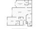 Detailed floor plan showcasing the layout of a home, including the living room, kitchen, and bedrooms at 5530 Metrowest Blvd # 309, Orlando, FL 32811