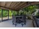 Screened patio has dining and seating, a perfect space for relaxing with lush views, and is an entertainers dream at 694 Tuscora Dr, Winter Springs, FL 32708