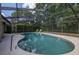 Private in-ground pool with a screened enclosure, providing a serene escape with added privacy at 694 Tuscora Dr, Winter Springs, FL 32708