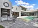 Elegant outdoor kitchen and pool area, ideal for entertaining guests in style at 9364 Thurloe Pl, Orlando, FL 32827