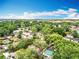 An aerial view of a residential community with mature trees and lush landscaping at 130 Aragon Ave, Umatilla, FL 32784