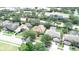Aerial view highlighting the community and proximity to neighborhood amenities at 13250 Meergate Cir, Orlando, FL 32837
