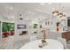 Bright living space featuring marble floors, modern lighting, and an open layout at 1624 E Livingston St, Orlando, FL 32803