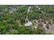 Beautiful aerial view showcasing the layout of the grounds, including driveway, and surrounding greenery at 20 Lido Rd, Winter Springs, FL 32708