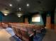 Private home theater featuring plush seating and a large screen for an immersive viewing experience at 2263 Wyndham Palms Way, Kissimmee, FL 34747