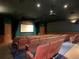 This is a spacious home theater featuring comfortable seating and a large screen for an immersive viewing experience at 2263 Wyndham Palms Way, Kissimmee, FL 34747