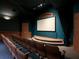 Private movie theater with comfortable seating and a large screen for an immersive viewing experience at 2263 Wyndham Palms Way, Kissimmee, FL 34747