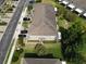 Aerial view of townhomes showcasing a well-maintained community with lush landscaping and private parking at 2656 River Landing Dr, Sanford, FL 32771