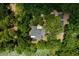 Aerial view of a property with mature trees and a screened enclosure at 3359 Scarlet Dr, Sanford, FL 32773