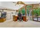 Office with vaulted ceilings, a large window, and views of the outdoors at 3359 Scarlet Dr, Sanford, FL 32773