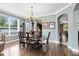 Formal dining room featuring hardwood floors, crown molding, and a stylish chandelier at 613 Crownclover Ave, Orlando, FL 32828