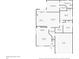 Floorplan featuring dimensions for the living room, kitchen, bedroom, and garage at 709 Strihal Loop, Oakland, FL 34787