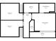 Detailed floorplan showcasing the layout of the bedrooms, bathrooms, hallway, and staircase at 1041 Park Ridge Cir, Kissimmee, FL 34746