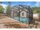 A screened pool in a backyard setting provides a secure and enjoyable outdoor space for Gathering and friends at 11113 Sylvan Pond Cir, Orlando, FL 32825