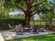 Charming backyard with a fire pit surrounded by comfortable seating, ideal for relaxing evenings outdoors at 11335 Winston Willow Ct, Windermere, FL 34786