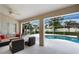 Enclosed patio with a beautiful view of the pool at 1441 Olde Kensington Ln, Deltona, FL 32725