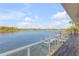 Enjoy serene water views from the backyard with a private dock, perfect for boating and relaxation at 2384 John Anderson Dr, Ormond Beach, FL 32176