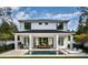 Beautiful backyard featuring a swimming pool, outdoor dining area, patio furniture, and lush greenery at 2422 Musselwhite Ave, Orlando, FL 32804