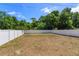 Expansive backyard enclosed with a white privacy fence, perfect for Gathering activities and pets at 1023 Royal Oaks Dr, Apopka, FL 32703