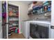 Neat laundry room with modern appliances, shelving, and storage space for convenience at 11957 Vermillion Ave, Windermere, FL 34786