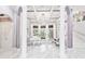 Grand foyer with high ceilings, marble floors, and a beautiful chandelier at 1450 Belfiore Way, Windermere, FL 34786