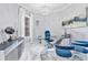 Modern home office with a glass desk, stylish chairs, and contemporary decor at 1450 Belfiore Way, Windermere, FL 34786