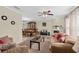 Open-concept living space showcasing a dining area, fireplace, and comfortable seating at 1503 Canterbury Cir, Casselberry, FL 32707