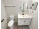 Cozy bathroom featuring new modern vanity and fixtures; a comfortable, updated space at 17505 Silver Creek Ct, Clermont, FL 34714