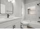 Contemporary bathroom featuring a vanity with a sleek sink and a shower over the tub at 1862 Spreakley Ct, Orlando, FL 32837