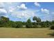 Large grassy field framed by trees under a partly cloudy sky on this beautiful property at 25618 Fishermans Rd, Paisley, FL 32767