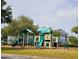 Community playground featuring slides, climbing structures, and play areas for children in a recreational setting at 3577 Conroy Rd # 331, Orlando, FL 32839