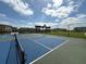 This outdoor pickleball court features basketball hoops, palm trees, and sunny skies at 4828 Abbeywood Aly, Winter Garden, FL 34787