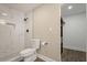 Bathroom featuring an enclosed shower, toilet and walk-in closet at 6803 Round Lake Rd, Mount Dora, FL 32757