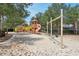 Community playground with colorful play structures, swings, and soft ground cover at 7554 Oak Spring Ln, Davenport, FL 33837