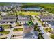 Overhead view of a landscaped neighborhood with a beautiful lake and park at 8554 Tallfield Ave, Orlando, FL 32832