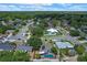 Aerial view shows home location in established neighborhood with mature trees and landscaping at 1003 Hart Branch Dr, Oviedo, FL 32765