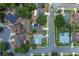 Neighborhood aerial view with mature trees offering lots of privacy, and inviting swimming pools at 1003 Hart Branch Dr, Oviedo, FL 32765